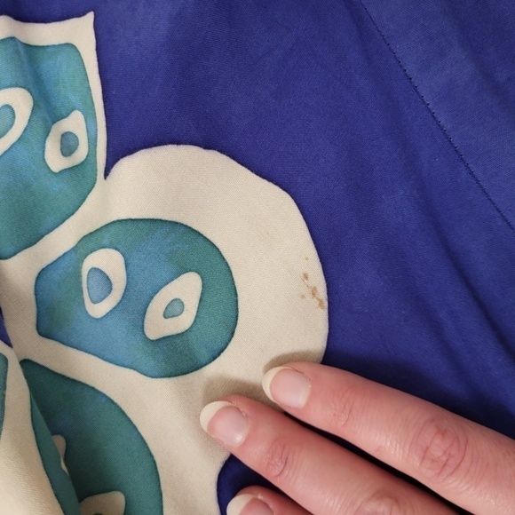 2 pc. Lounge set rayon turquoise pant set colour block straight leg - Picture 8 of 15